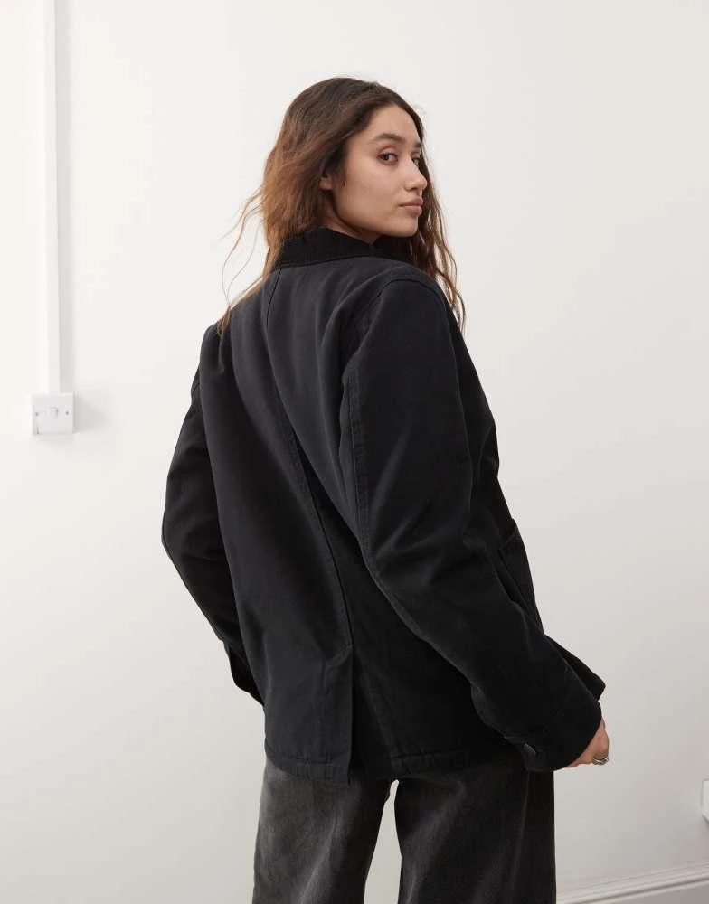 DICKIES Dickies duck canvas chore jacket in black 3