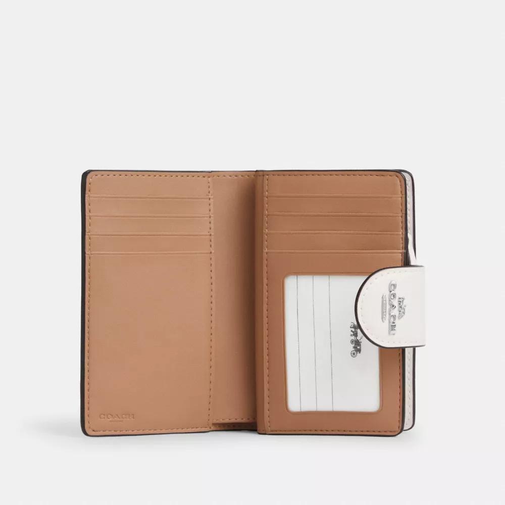 Coach Medium Corner Zip Wallet In Signature Canvas With Floral Print