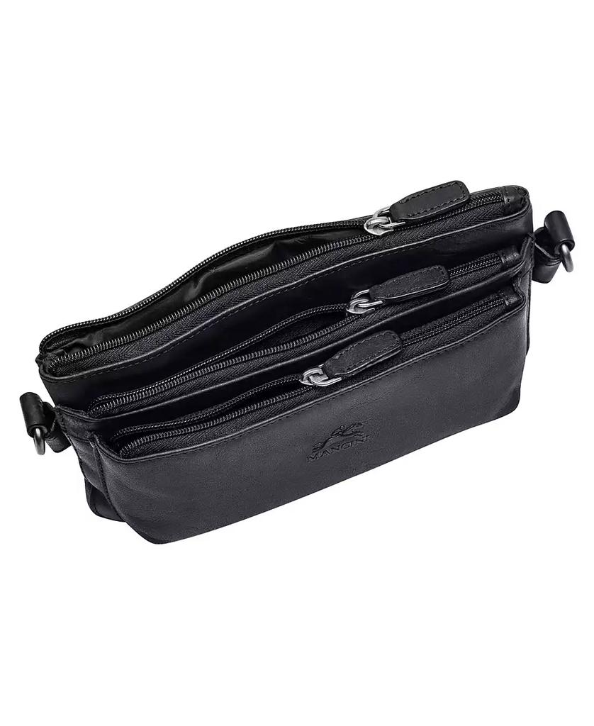 Mancini Leather Goods Men's Multi-Function Waist Bag