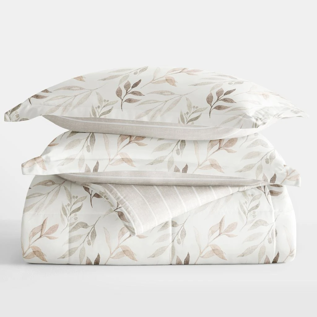 IENJOY HOME Comforter Set Patterned Reversible Microfiber All Season Down-Alternative Ultra Soft Bedding 1