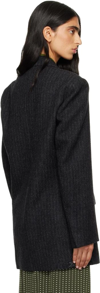 Dries Van Noten Gray Wool Melton Blazer 3