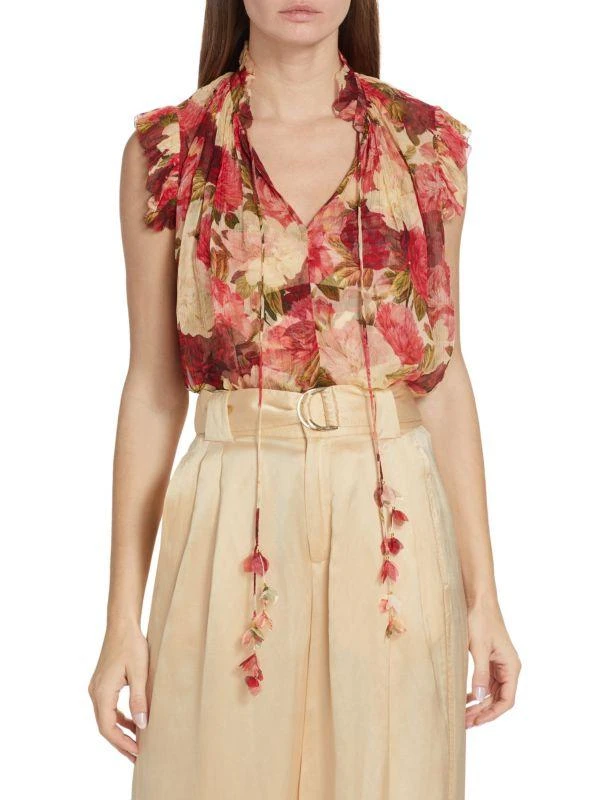 Zimmermann Wonderland Floral Silk Top 1