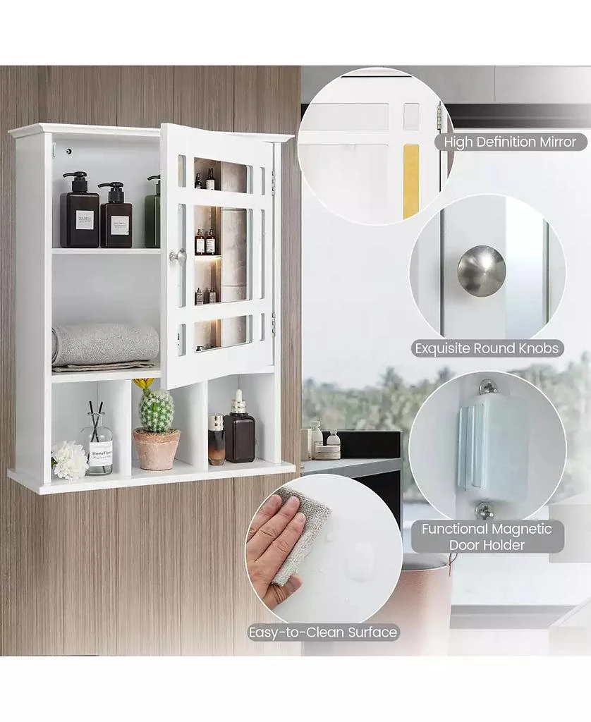 Volenca Wall Mounted and Mirrored Bathroom Cabinet 7