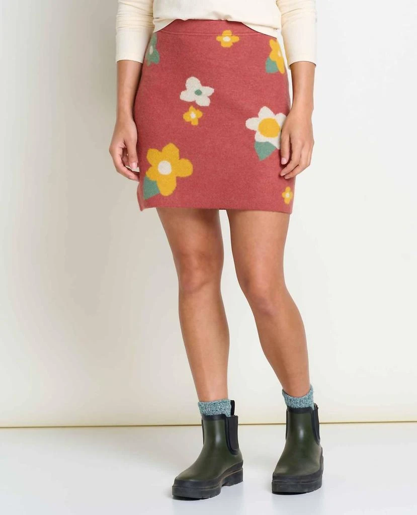 Toad & Co Heartfelt Sweater Skirt In Sundown Flowers 1