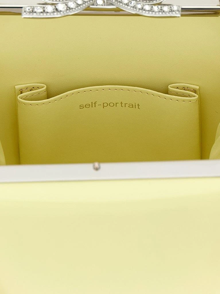 Self Portrait Self-Portrait Bow Clasp Leather Tote Bag 3