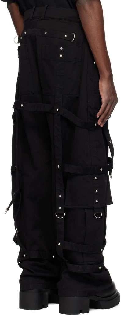 We11done Black Strapped Cargo Pants 3