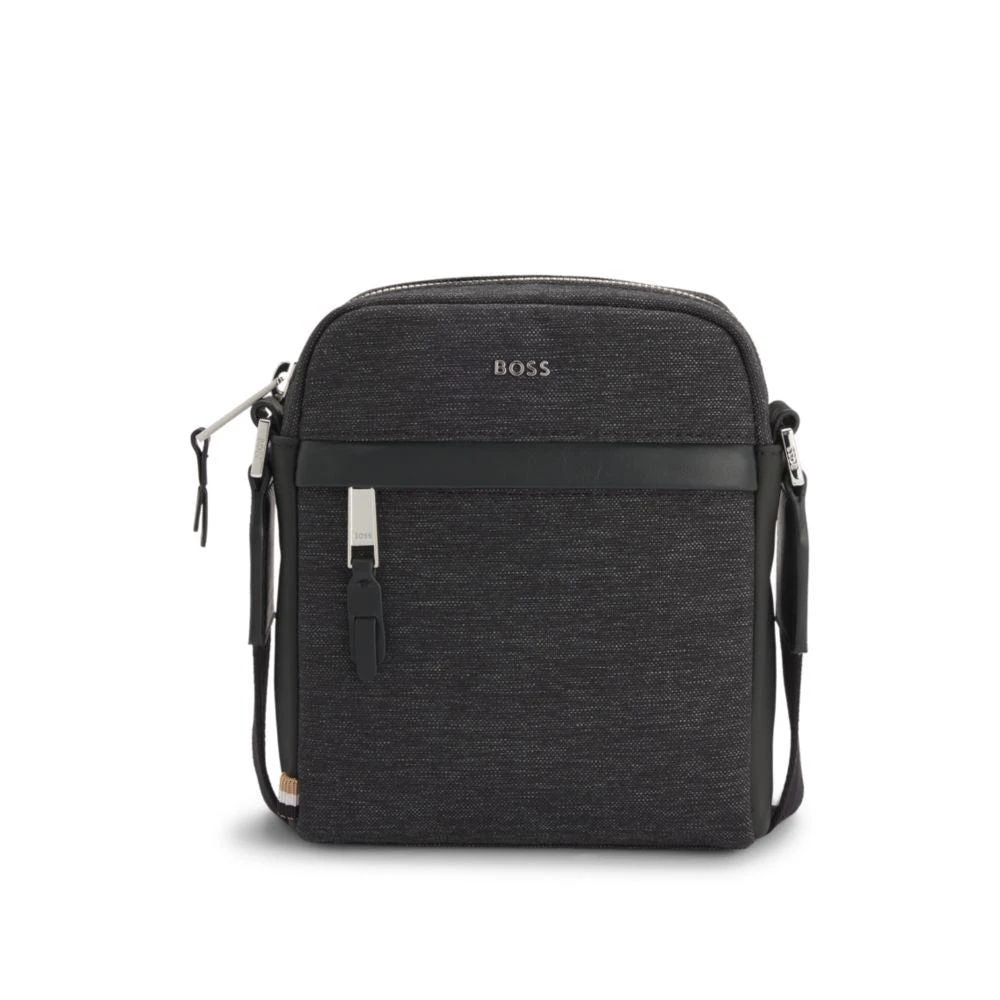 Hugo Boss Reporter bag with leather trims 1