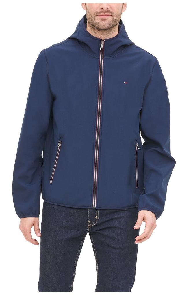 Tommy Hilfiger Mens Hooded Soft Shell Jacket Midnight XL