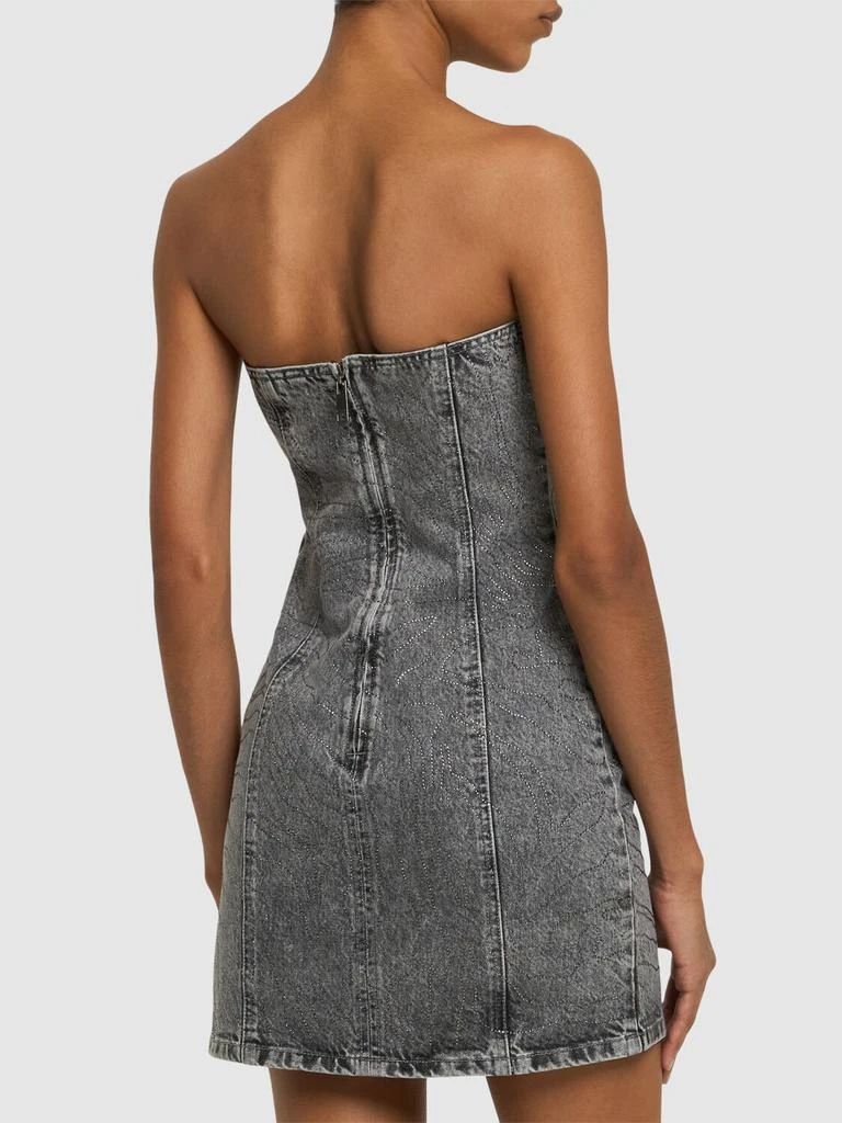 ROTATE Birger Christensen Stonewashed Cotton Denim Mini Dress 2