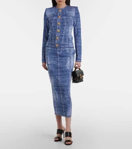 Balmain Trompe l
oeil jacquard cardigan 2