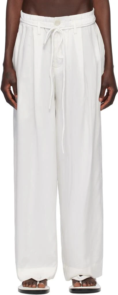 LAUREN MANOOGIAN White Sanded Trousers 1