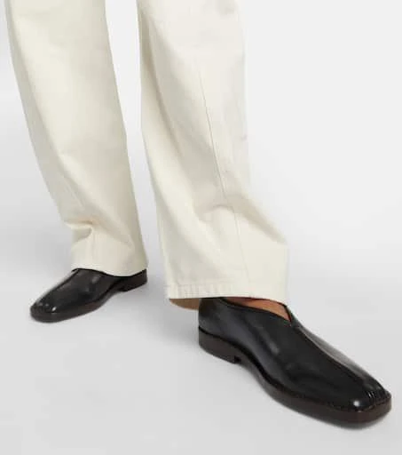 Lemaire Piped leather loafers 4