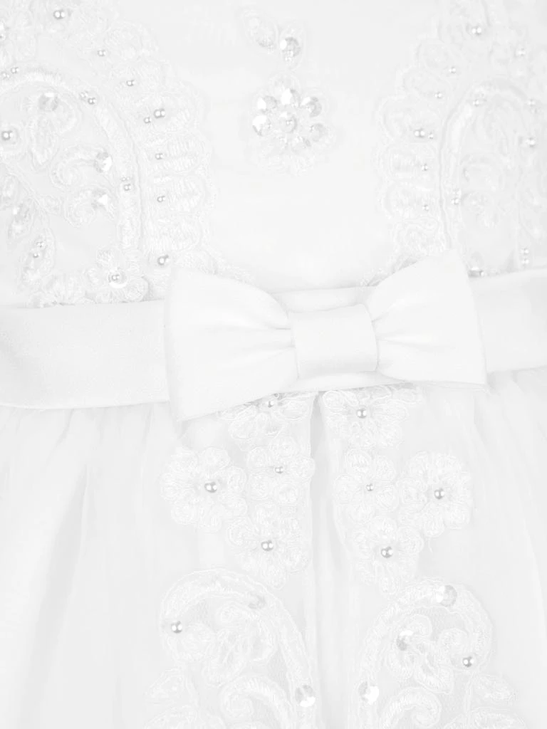 Sarah Louise Sarah Louise Girls Ceremonial Ballerina Length Dress in White 4