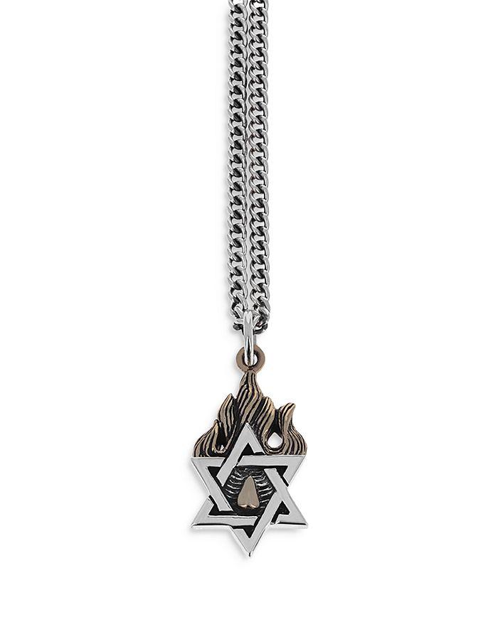 King Baby Sterling Silver Star of David Necklace, 24"