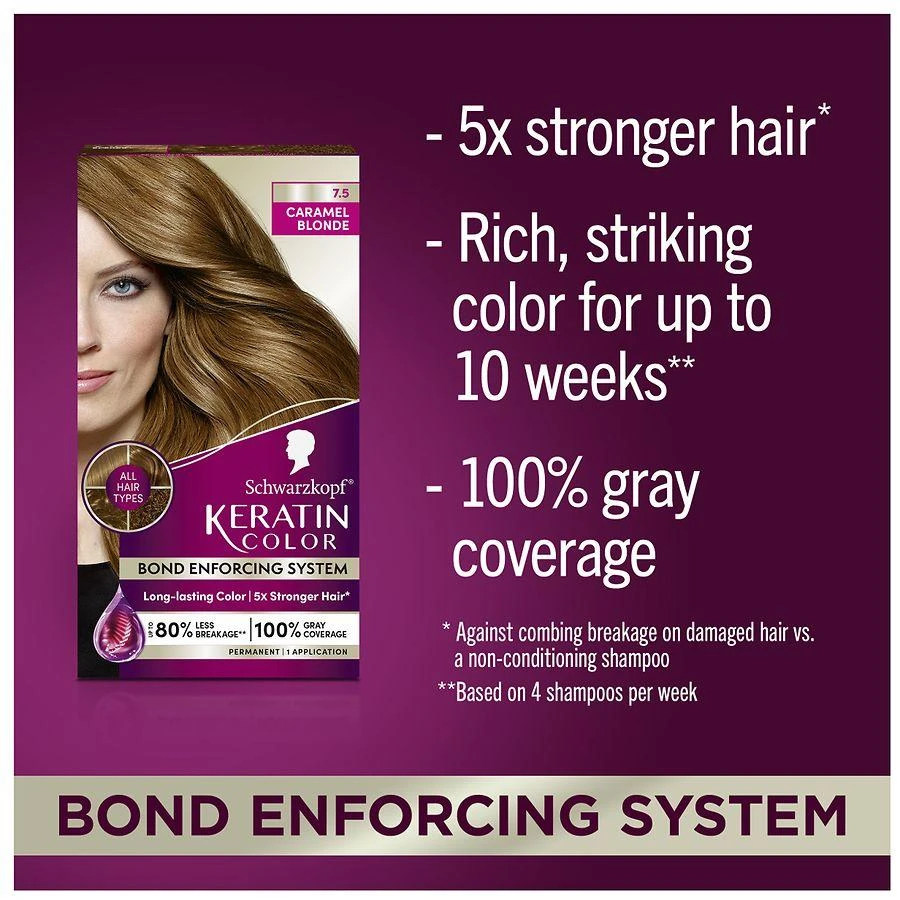 Schwarzkopf Keratin Color Permanent Hair Color Cream 8