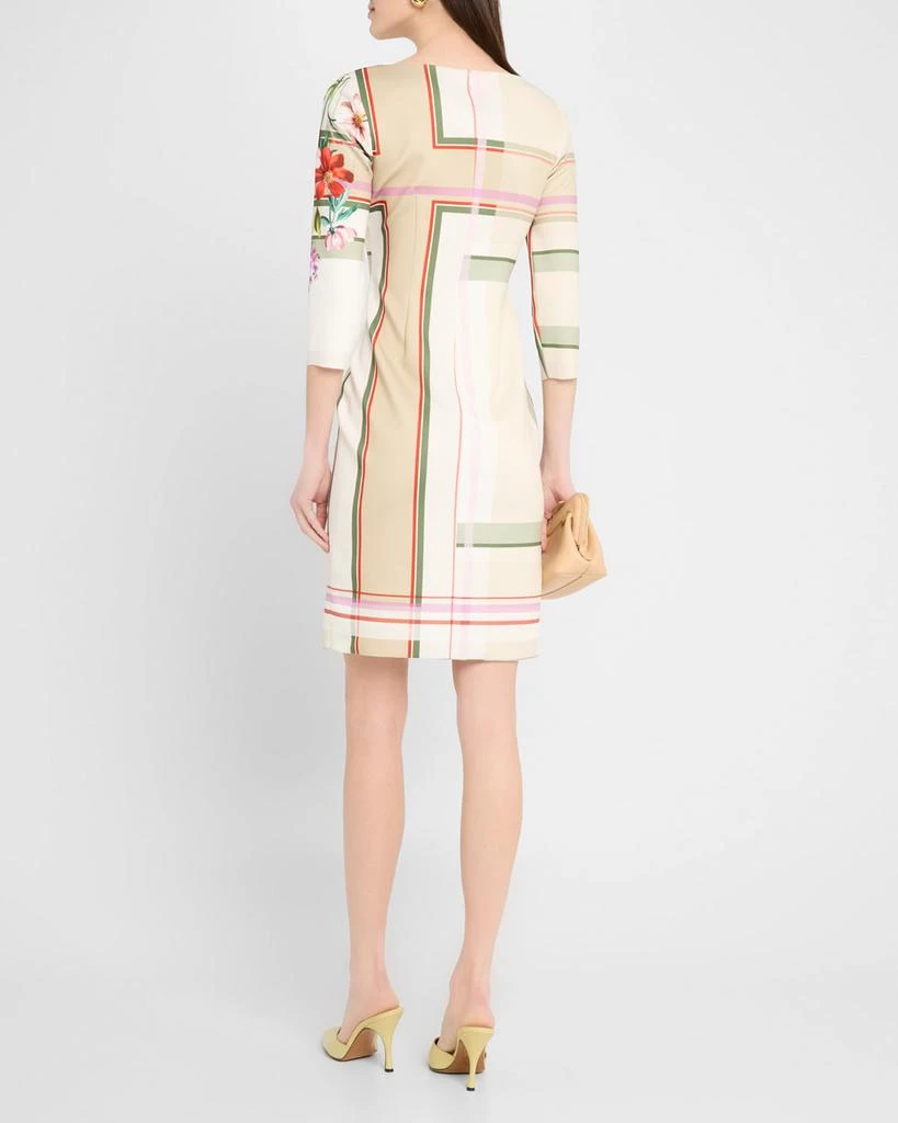 Teri Jon Geometric & Floral-Print Scuba Dress 3