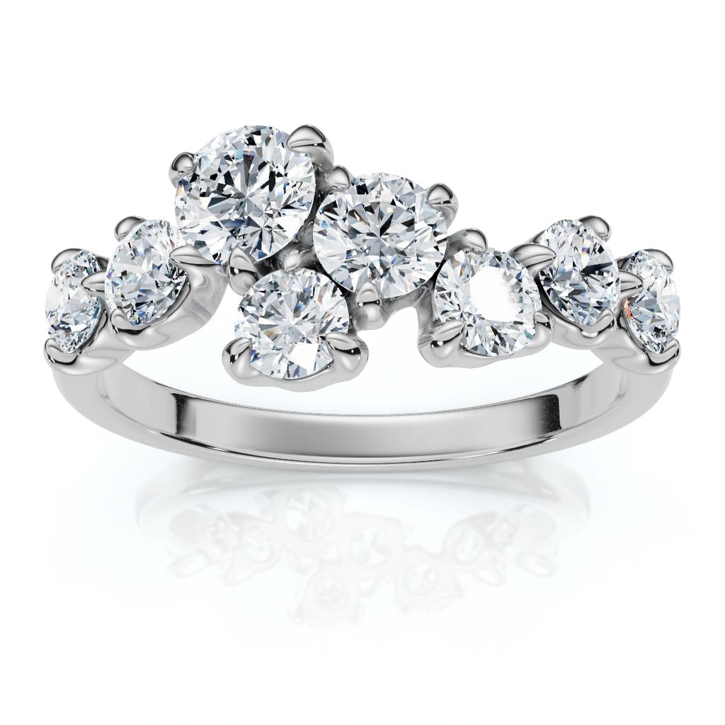 Pompeii3 2Ct TW Diamond Constellation Anniversary Ring 14k Gold or Platinum Lab Grown
