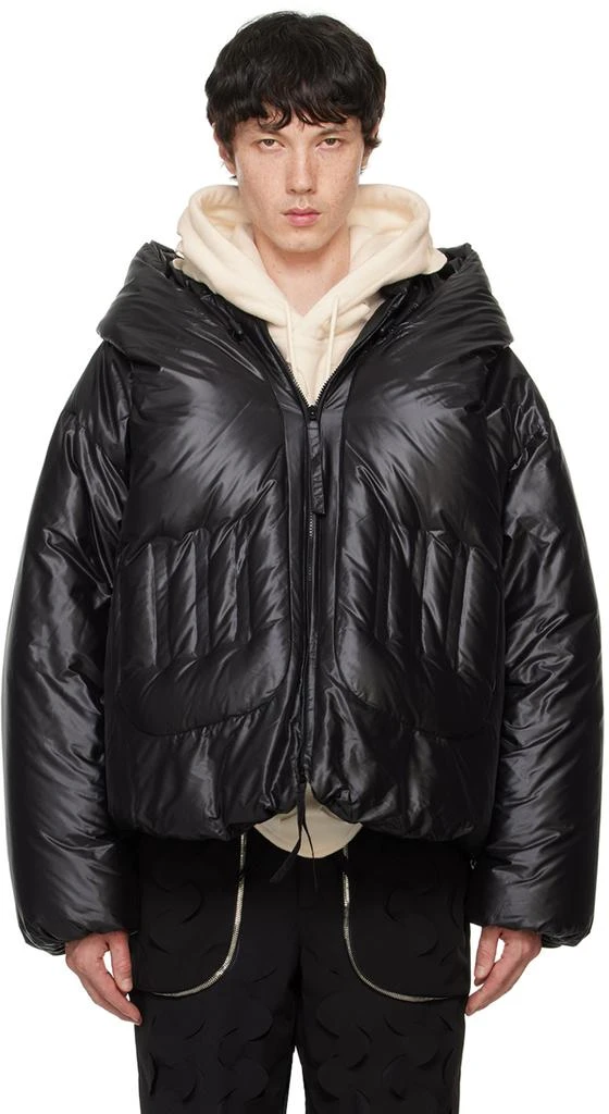 Juntae Kim Black Quilted Spiral Down Jacket 1
