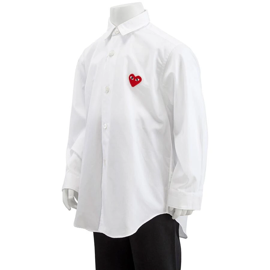 Comme des Garcons Kids Long-sleeve Heart Patch Cotton Shirt 2