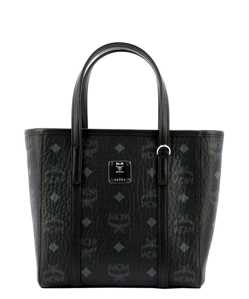 Shop MCM Logo Plaque Small Tote Bag on Sale at BeyondStyle
