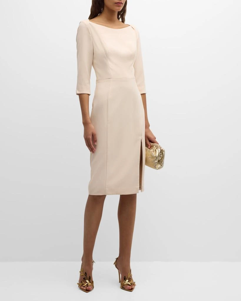 Black Halo Marissa 3/4-Sleeve Ponte Sheath Dress 2