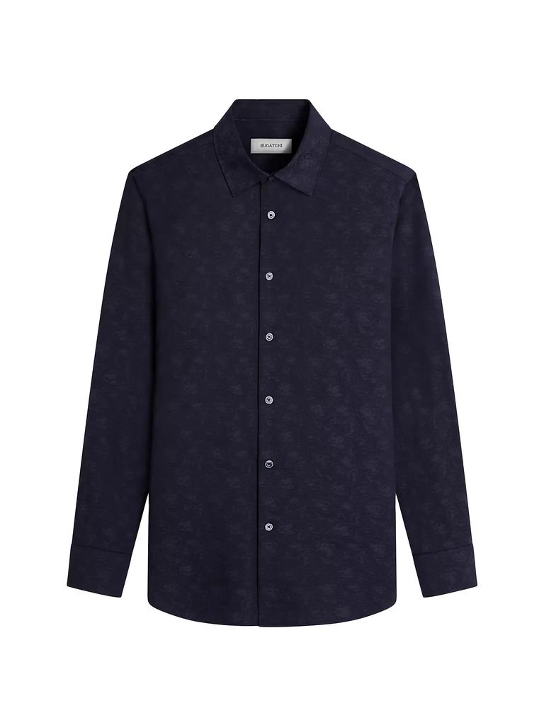 BUGATCHI Julian Woven Cotton-Blend Shirt