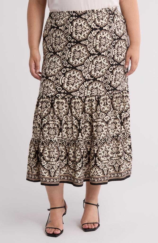 Max Studio Tiered Maxi Skirt