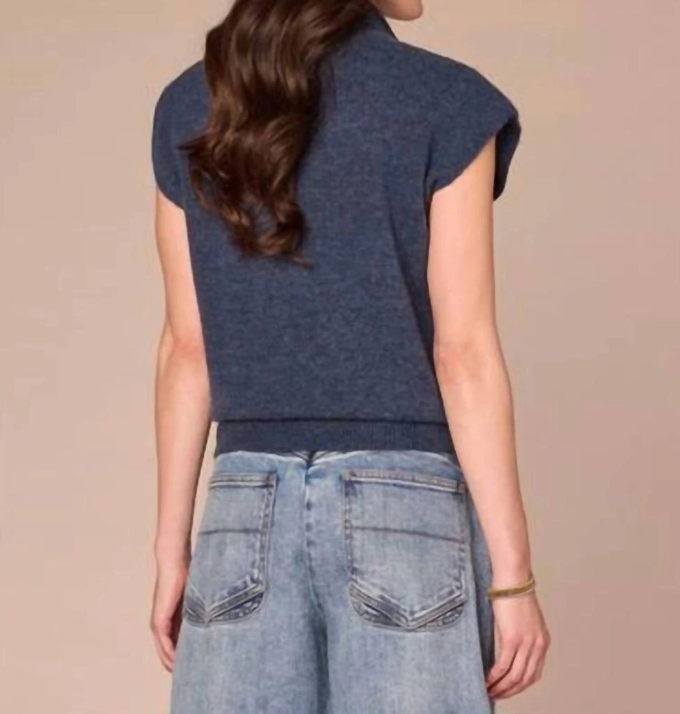 Democracy Democracy - Round Neck Sweater Vest With Pointelle Scarf 2