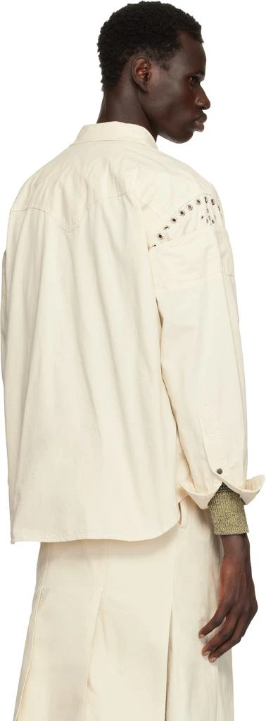 Toga Virilis Off-White Eyelet Denim Shirt 3