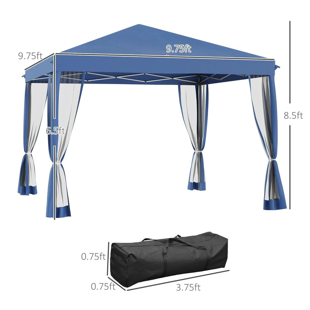 Streamdale Furniture Streamdale Premium Outdoor 10' x 10' Pop-Up Tent for Events 5