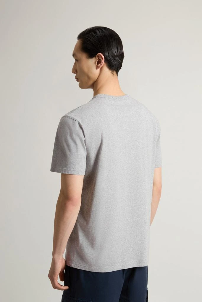 Woolrich Pure Cotton T-Shirt with Logo - Men - Purple 3