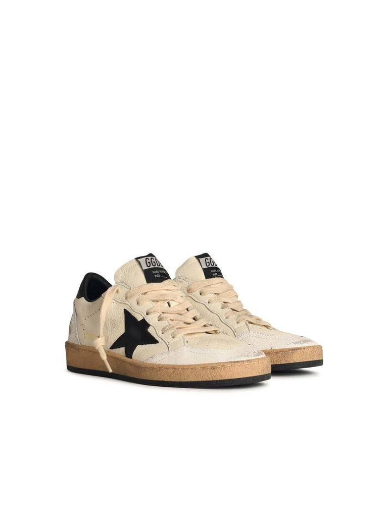 Golden Goose Golden Goose 'Ball Star' White Leather Sneakers