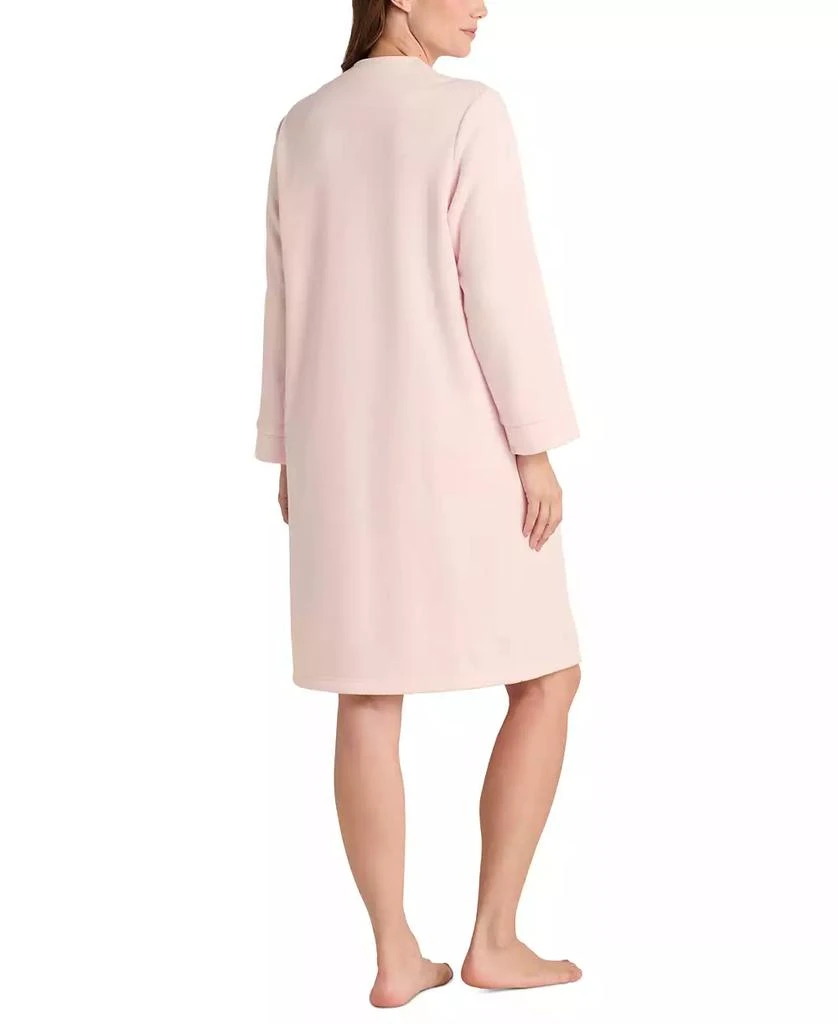 Miss Elaine Women's Embroidered Fleece Short Robe 2