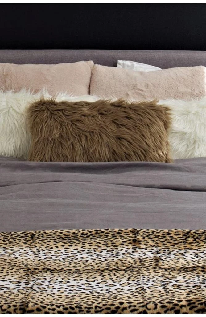 LUXE Faux Fur Throw - Leopard 2