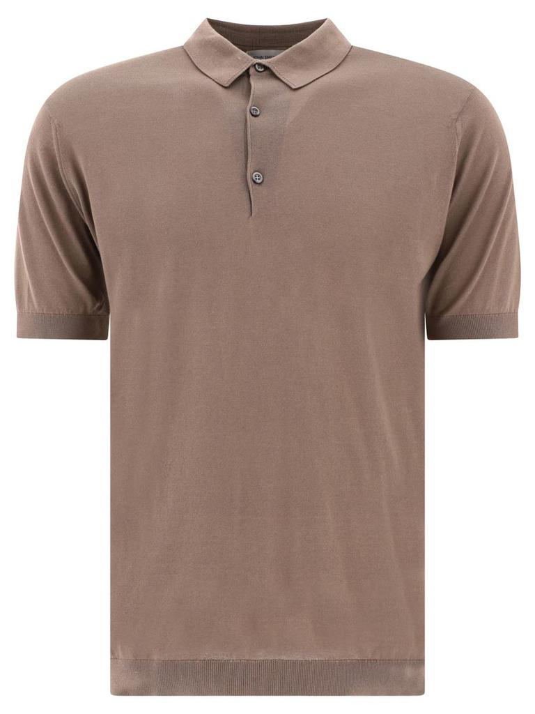 Tシャツ・カットソー JOHN SMEDLEY SS25 Polo shirts (ADRIAN BEIGE) John Smedley Mens Adrian Fine Knit Polo Shirt Beige Musk Taupe