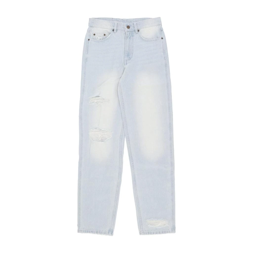 Karl Kani Men's Jeans Baggy Five Pocket Heavy Distressed Denim Pant Light Blue 1