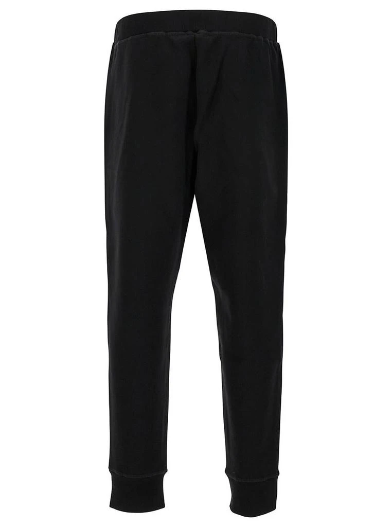 DSQUARED2 Black Jogger Pants With Icon Logo Print In Cotton Man 2