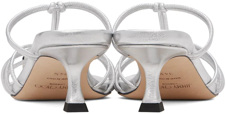 Jimmy Choo Silver Jemma 50 Mules 2