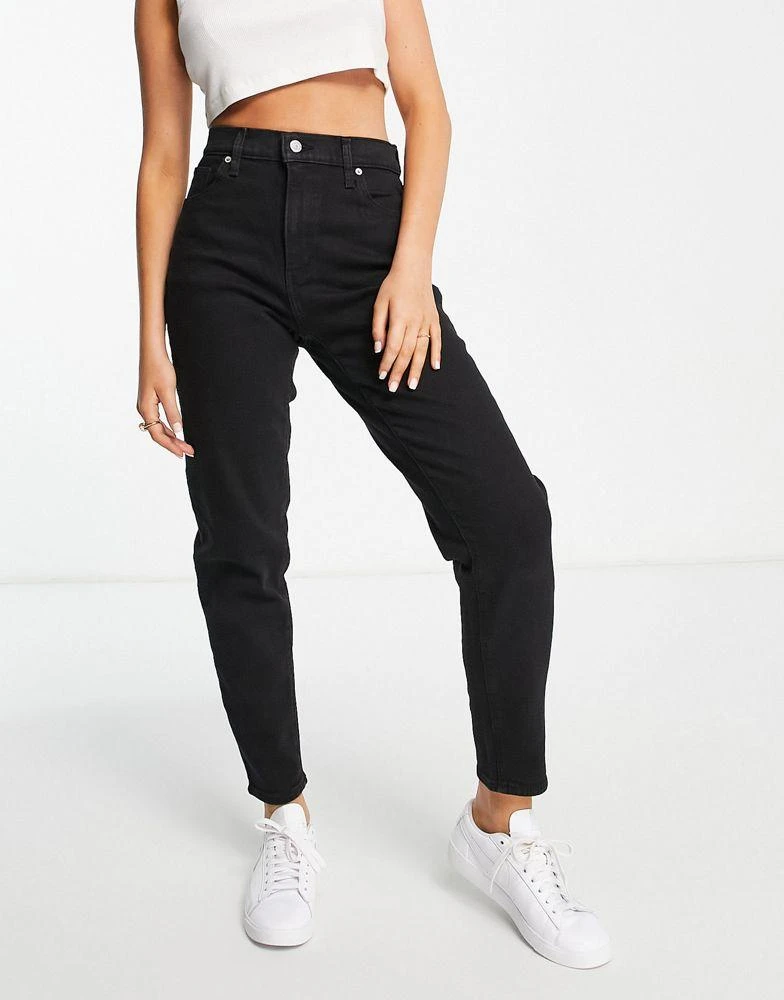 Levi's Levi's high waisted mom jeans in black 1