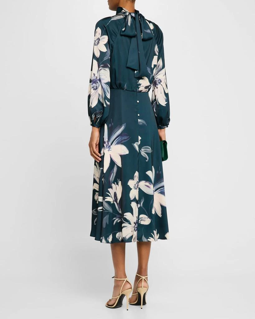 Teri Jon Floral-Print Twill Midi Dress 3