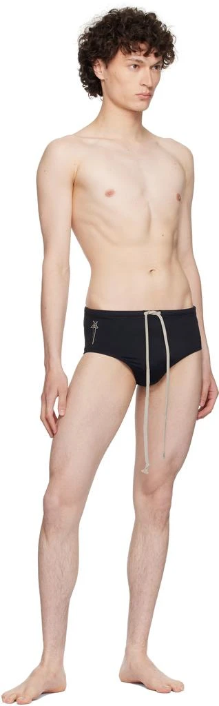Rick Owens Black Champion Edition Jersey Swim Briefs 4