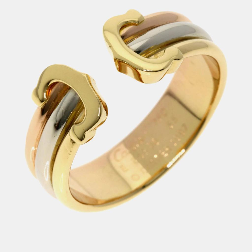 Cartier Cartier 18K Yellow Gold, Rose Gold and White Gold C De Cartier Band Ring EU 55