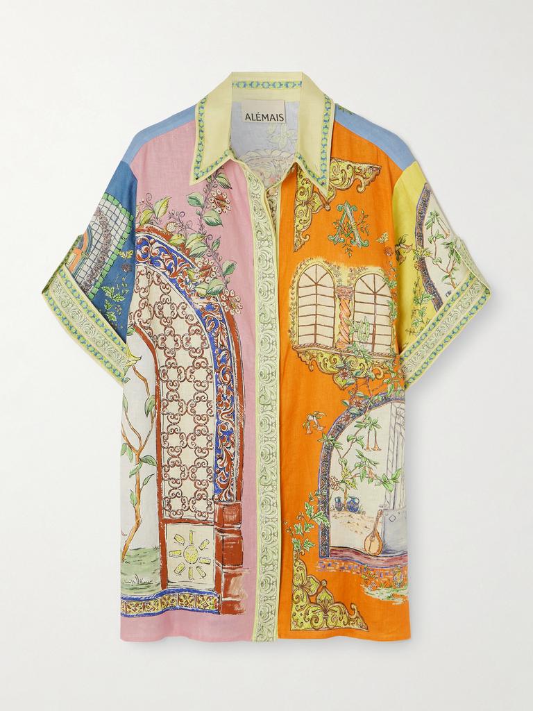 ALÉMAIS Monte 印花亚麻衬衫