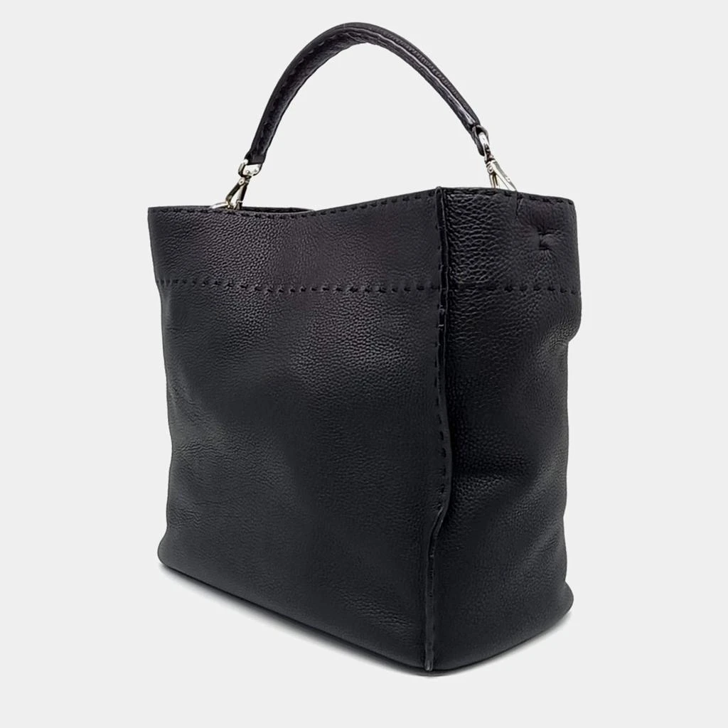 Fendi Fendi Black Leather Selleria Anna Bag 2