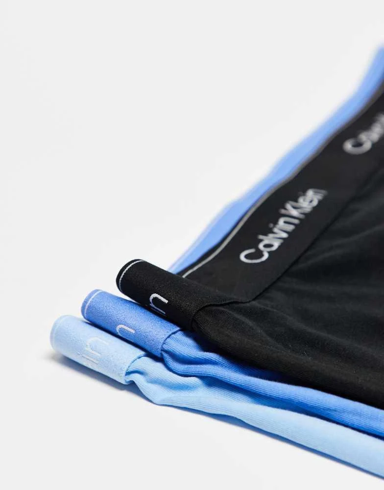 Calvin Klein Calvin Klein Icon Cotton Stretch 3 pack boxer briefs in blue tones 3