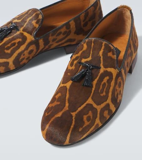 Tom Ford Nicolas leopard-print calf hair loafers 3