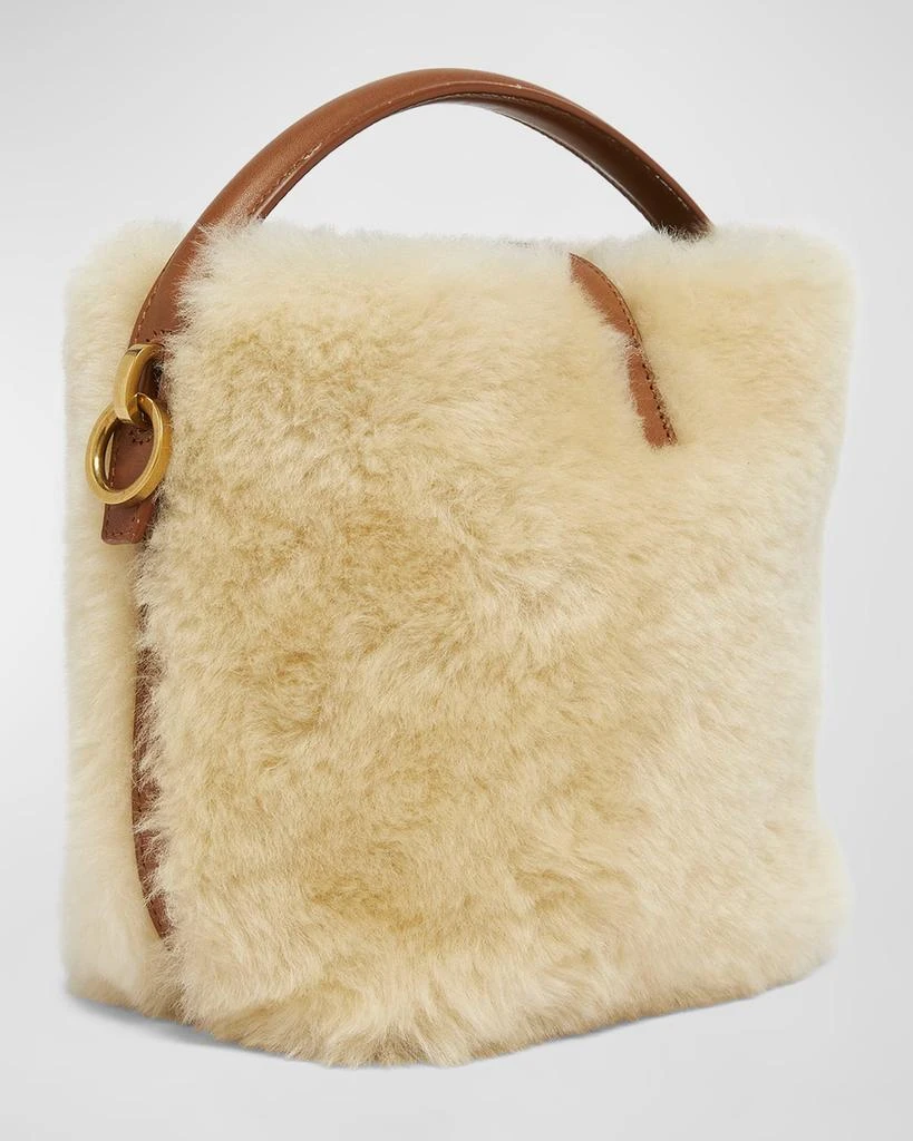 Yves Saint Laurent Le 37 Mini YSL Bucket Bag in Lamb Shearling Fur 6