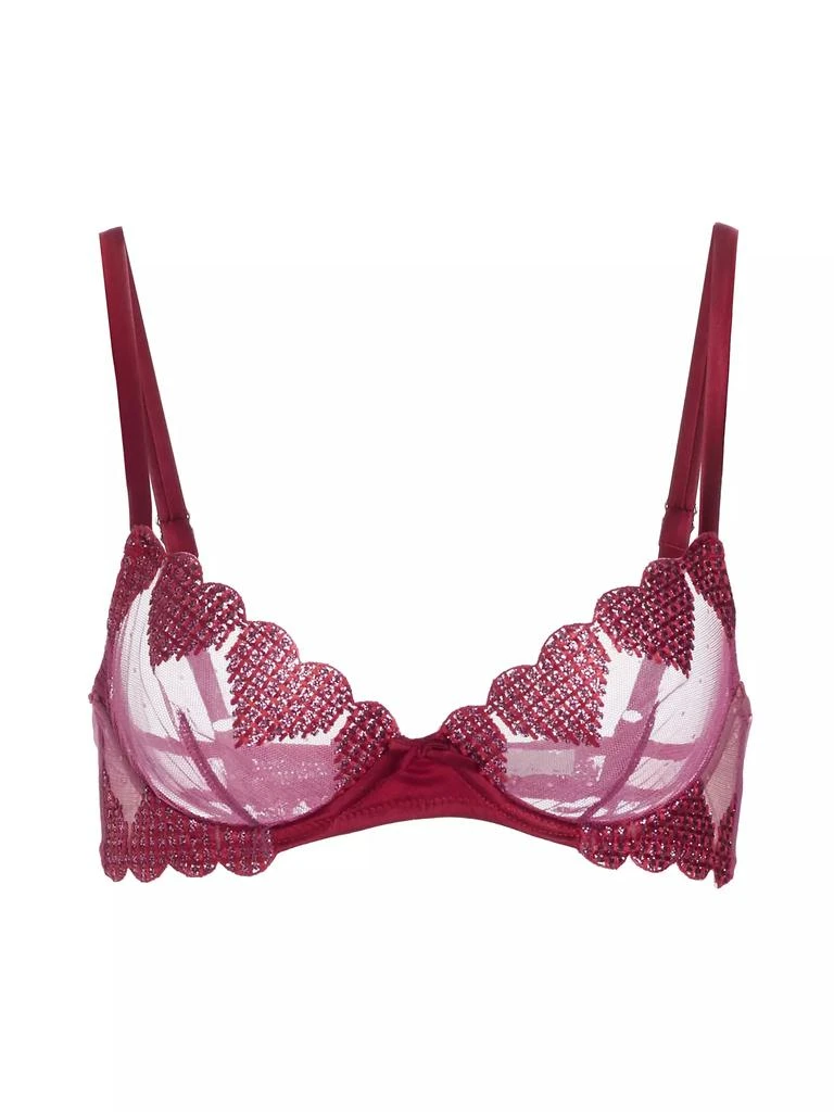 Fleur du Mal Heart Embroidery Demi Bra 1