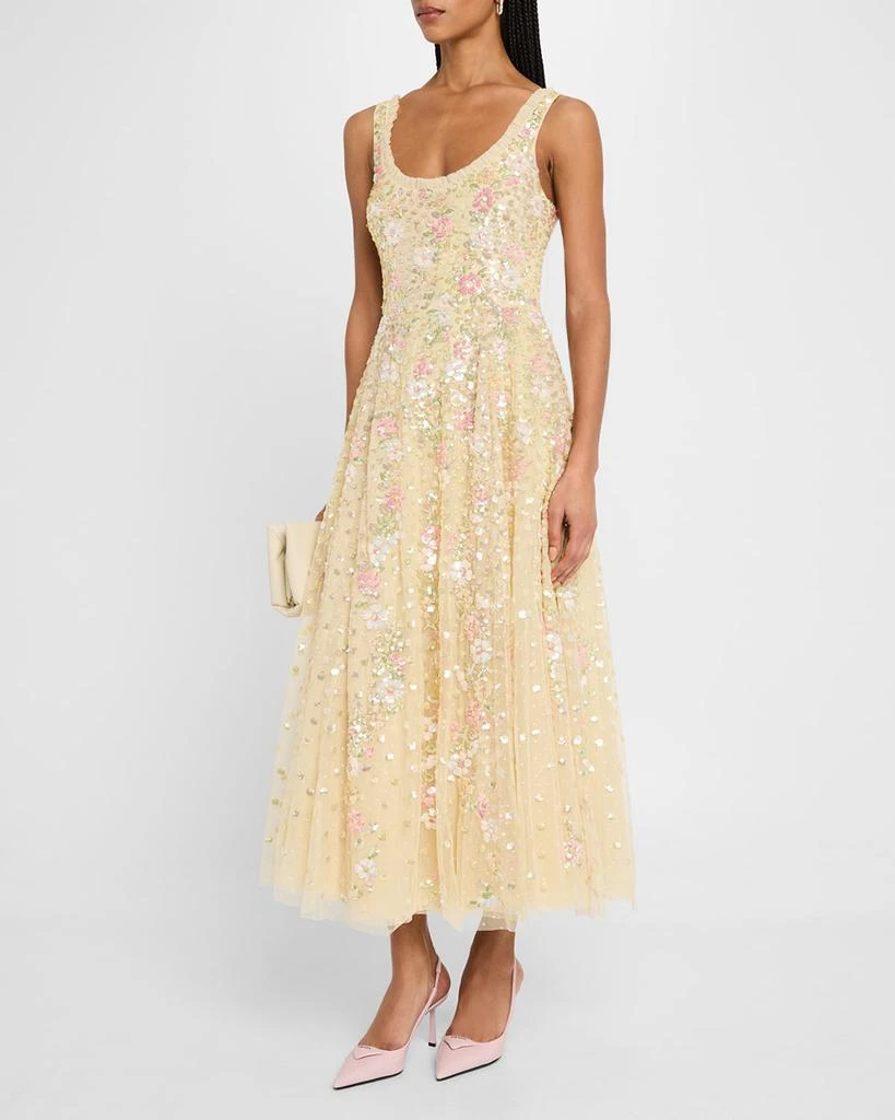 Needle & Thread Confetti Floral Sequin Ballerina Maxi Dress 4