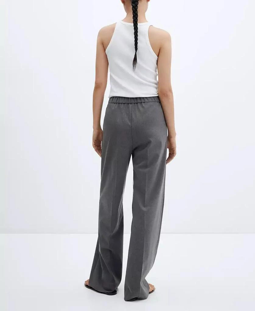 Mango Women's Elastic Waist Wideleg Pants 2